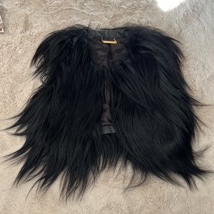 DianeVonFurstenberg goat fur vest